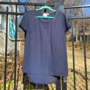 Anthropologie HD in Paris Crystal Embellished Blouse